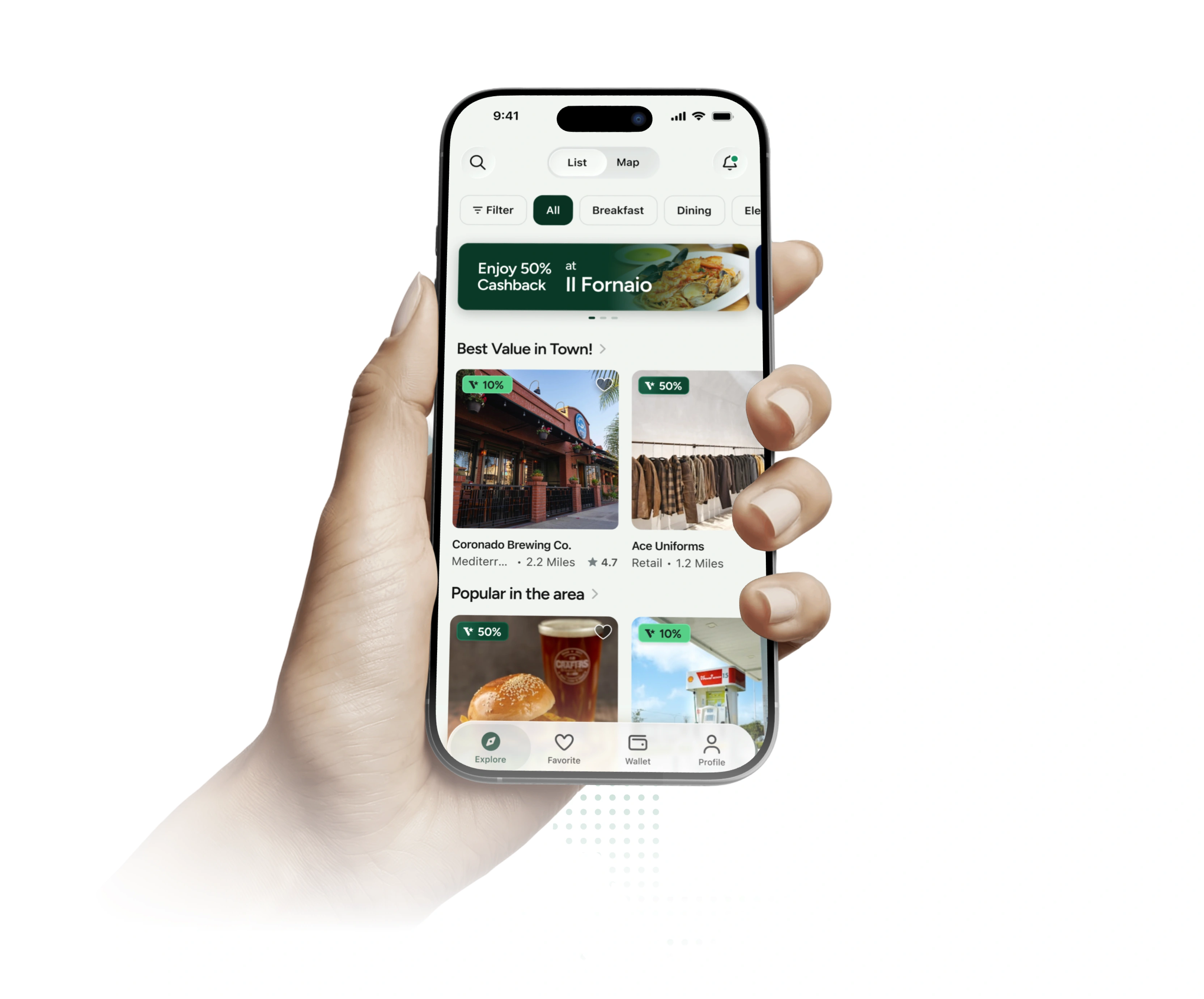 The Valor app open on a phone. 76% of military customers feel uncomfortable asking for discounts; 92% would rather use an app to claim their discount than ask staff.